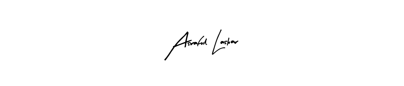How to make Asraful Laskar name signature. Use Arty Signature style for creating short signs online. This is the latest handwritten sign. Asraful Laskar signature style 8 images and pictures png