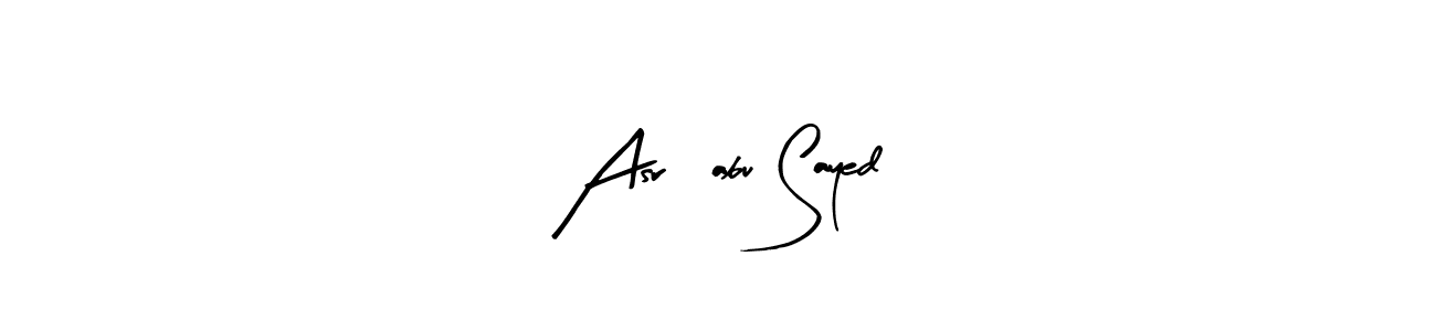 if you are searching for the best signature style for your name Asr~abu Sayed. so please give up your signature search. here we have designed multiple signature styles  using Arty Signature. Asr~abu Sayed signature style 8 images and pictures png