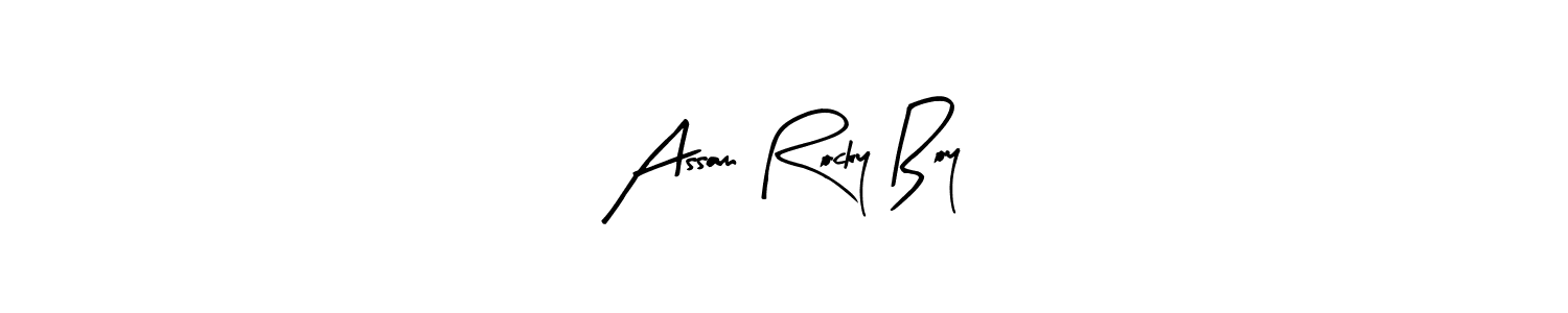 Design your own signature with our free online signature maker. With this signature software, you can create a handwritten (Arty Signature) signature for name Assam Rocky Boy. Assam Rocky Boy signature style 8 images and pictures png