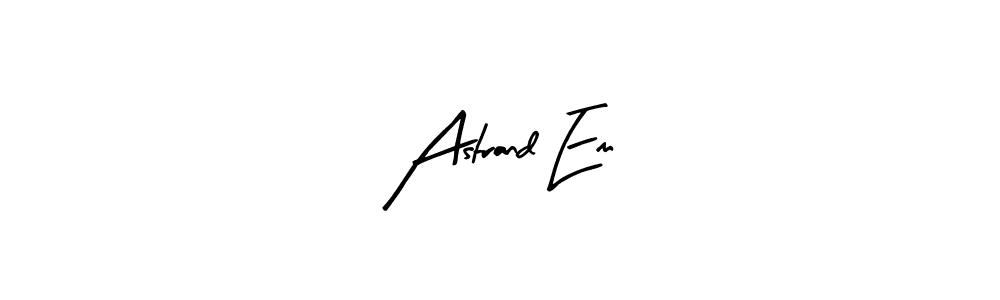Similarly Arty Signature is the best handwritten signature design. Signature creator online .You can use it as an online autograph creator for name Astrand Em. Astrand Em signature style 8 images and pictures png