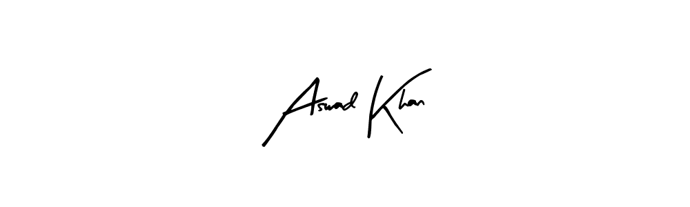 How to Draw Aswad Khan signature style? Arty Signature is a latest design signature styles for name Aswad Khan. Aswad Khan signature style 8 images and pictures png