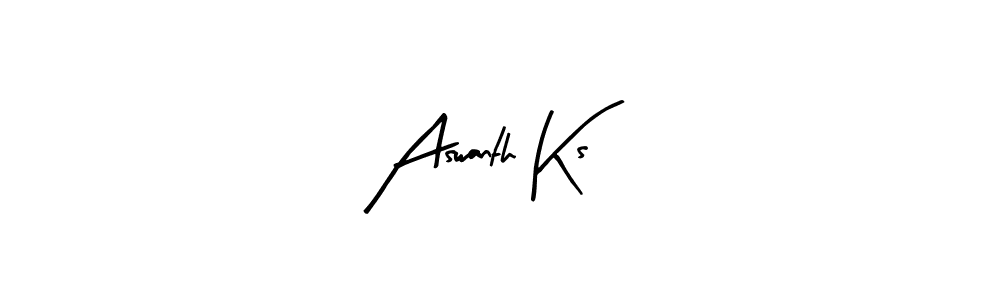 Aswanth Ks stylish signature style. Best Handwritten Sign (Arty Signature) for my name. Handwritten Signature Collection Ideas for my name Aswanth Ks. Aswanth Ks signature style 8 images and pictures png