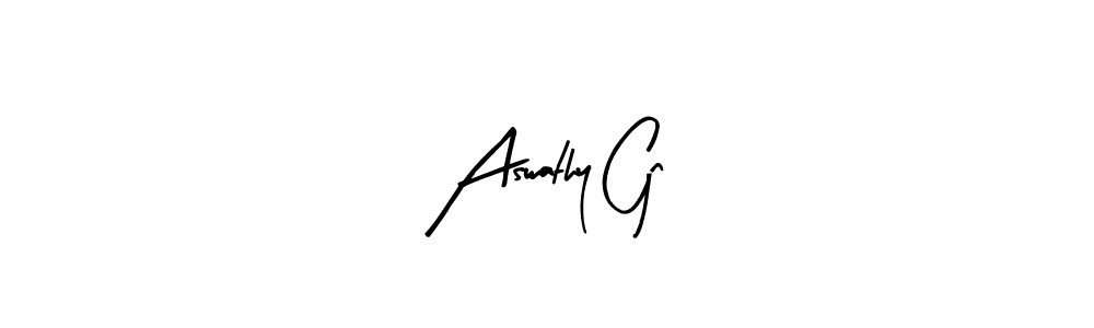 Make a beautiful signature design for name Aswathy Gn. With this signature (Arty Signature) style, you can create a handwritten signature for free. Aswathy Gn signature style 8 images and pictures png