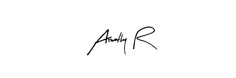 It looks lik you need a new signature style for name Aswathy R. Design unique handwritten (Arty Signature) signature with our free signature maker in just a few clicks. Aswathy R signature style 8 images and pictures png