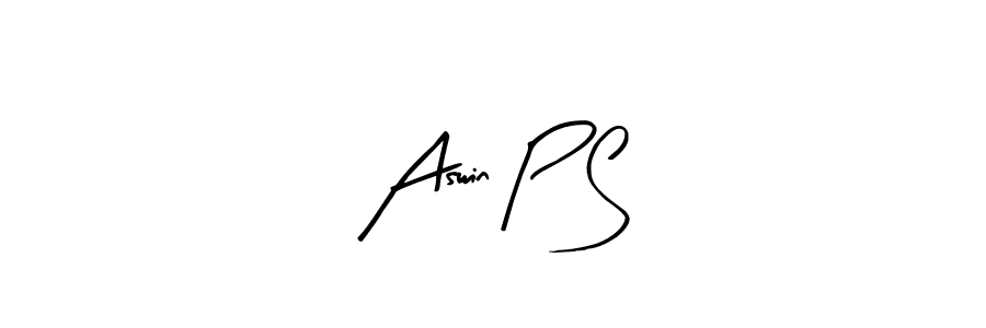 Create a beautiful signature design for name Aswin P S. With this signature (Arty Signature) fonts, you can make a handwritten signature for free. Aswin P S signature style 8 images and pictures png