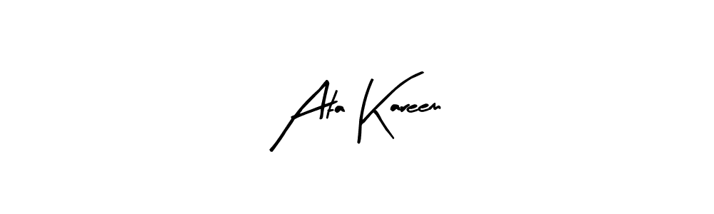 Also we have Ata Kareem name is the best signature style. Create professional handwritten signature collection using Arty Signature autograph style. Ata Kareem signature style 8 images and pictures png