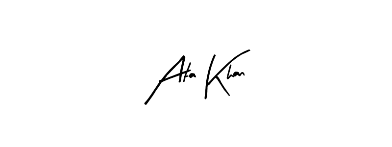 The best way (Arty Signature) to make a short signature is to pick only two or three words in your name. The name Ata Khan include a total of six letters. For converting this name. Ata Khan signature style 8 images and pictures png