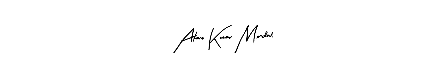 Create a beautiful signature design for name Atanu Kumar Mondal. With this signature (Arty Signature) fonts, you can make a handwritten signature for free. Atanu Kumar Mondal signature style 8 images and pictures png