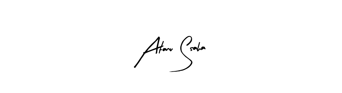 You should practise on your own different ways (Arty Signature) to write your name (Atanu Ssaha) in signature. don't let someone else do it for you. Atanu Ssaha signature style 8 images and pictures png