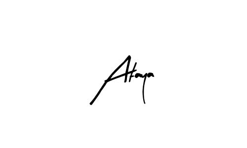 Design your own signature with our free online signature maker. With this signature software, you can create a handwritten (Arty Signature) signature for name Ataya. Ataya signature style 8 images and pictures png