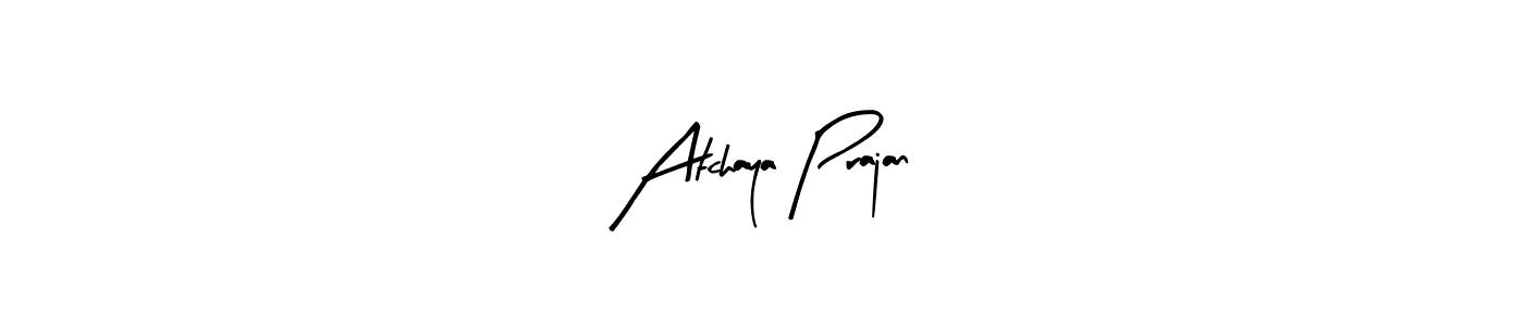 Create a beautiful signature design for name Atchaya Prajan. With this signature (Arty Signature) fonts, you can make a handwritten signature for free. Atchaya Prajan signature style 8 images and pictures png