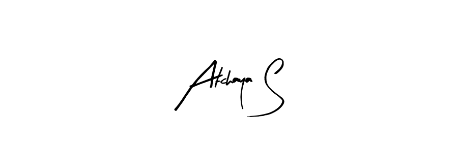 This is the best signature style for the Atchaya S name. Also you like these signature font (Arty Signature). Mix name signature. Atchaya S signature style 8 images and pictures png