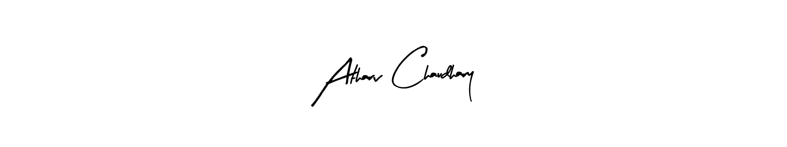 Arty Signature is a professional signature style that is perfect for those who want to add a touch of class to their signature. It is also a great choice for those who want to make their signature more unique. Get Atharv Chaudhary name to fancy signature for free. Atharv Chaudhary signature style 8 images and pictures png