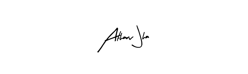 if you are searching for the best signature style for your name Atharv Jha. so please give up your signature search. here we have designed multiple signature styles  using Arty Signature. Atharv Jha signature style 8 images and pictures png