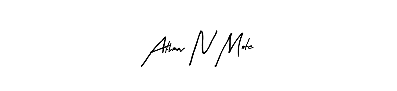 How to make Atharv N Mote signature? Arty Signature is a professional autograph style. Create handwritten signature for Atharv N Mote name. Atharv N Mote signature style 8 images and pictures png