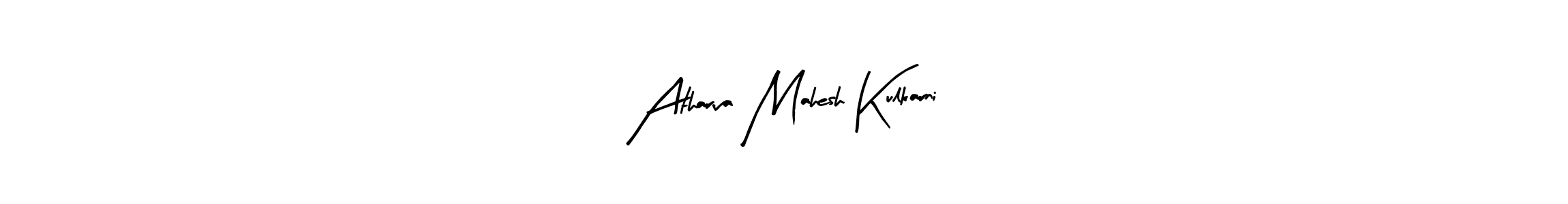 Create a beautiful signature design for name Atharva Mahesh Kulkarni. With this signature (Arty Signature) fonts, you can make a handwritten signature for free. Atharva Mahesh Kulkarni signature style 8 images and pictures png