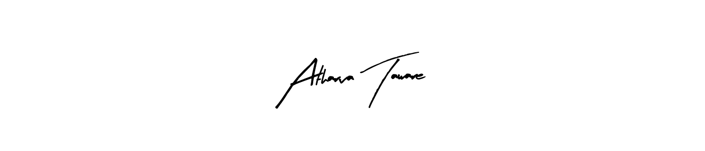 Atharva Taware stylish signature style. Best Handwritten Sign (Arty Signature) for my name. Handwritten Signature Collection Ideas for my name Atharva Taware. Atharva Taware signature style 8 images and pictures png