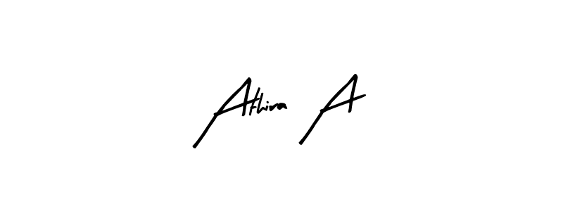 Use a signature maker to create a handwritten signature online. With this signature software, you can design (Arty Signature) your own signature for name Athira A. Athira A signature style 8 images and pictures png