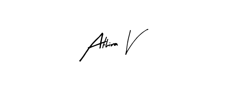 How to make Athira V name signature. Use Arty Signature style for creating short signs online. This is the latest handwritten sign. Athira V signature style 8 images and pictures png