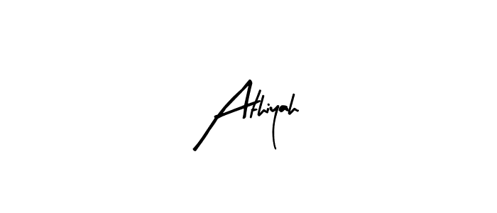 Athiyah stylish signature style. Best Handwritten Sign (Arty Signature) for my name. Handwritten Signature Collection Ideas for my name Athiyah. Athiyah signature style 8 images and pictures png