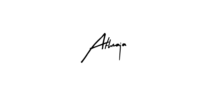 Use a signature maker to create a handwritten signature online. With this signature software, you can design (Arty Signature) your own signature for name Athmaja. Athmaja signature style 8 images and pictures png