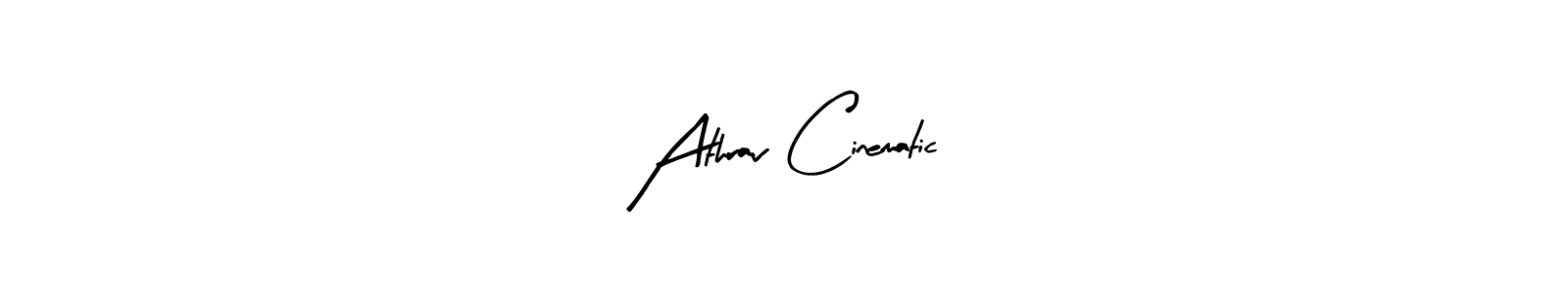 How to make Athrav Cinematic signature? Arty Signature is a professional autograph style. Create handwritten signature for Athrav Cinematic name. Athrav Cinematic signature style 8 images and pictures png