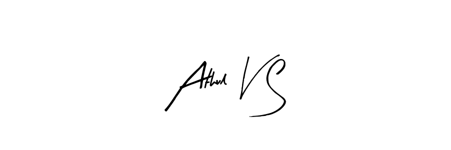 How to make Athul V S name signature. Use Arty Signature style for creating short signs online. This is the latest handwritten sign. Athul V S signature style 8 images and pictures png