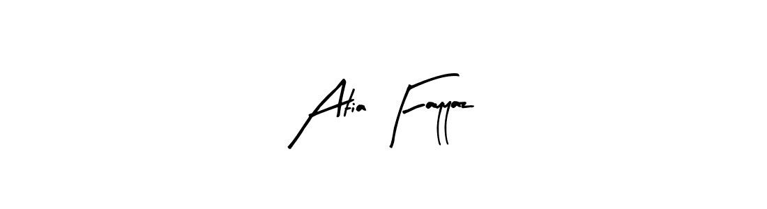 Also we have Atia Fayyaz name is the best signature style. Create professional handwritten signature collection using Arty Signature autograph style. Atia Fayyaz signature style 8 images and pictures png