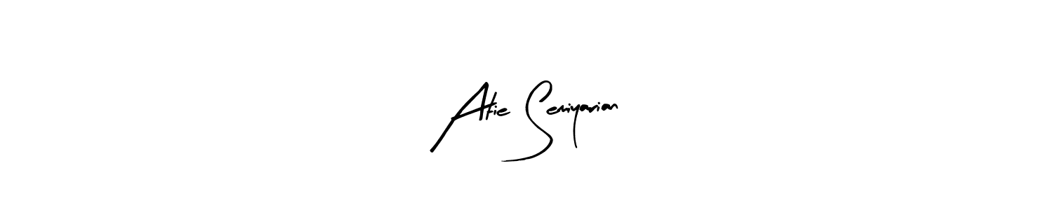 Design your own signature with our free online signature maker. With this signature software, you can create a handwritten (Arty Signature) signature for name Atie Semiyarian. Atie Semiyarian signature style 8 images and pictures png