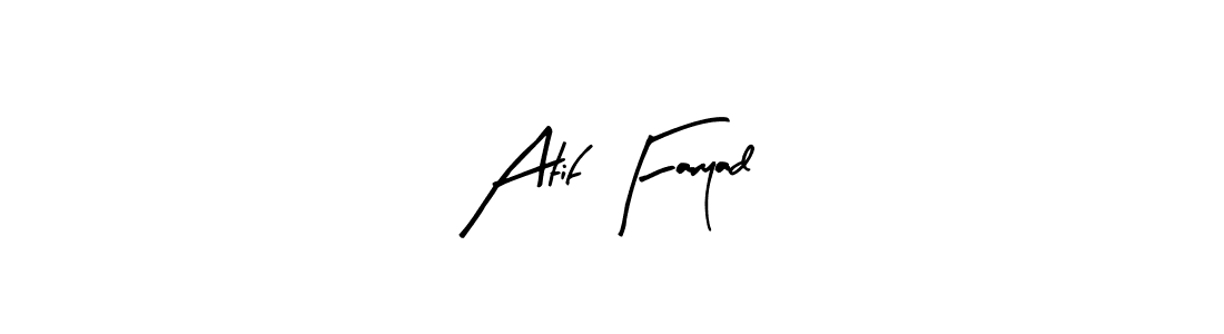 Create a beautiful signature design for name Atif Faryad. With this signature (Arty Signature) fonts, you can make a handwritten signature for free. Atif Faryad signature style 8 images and pictures png