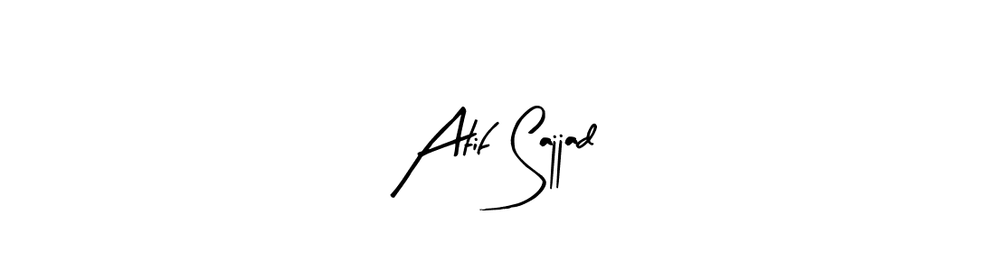 if you are searching for the best signature style for your name Atif Sajjad. so please give up your signature search. here we have designed multiple signature styles  using Arty Signature. Atif Sajjad signature style 8 images and pictures png