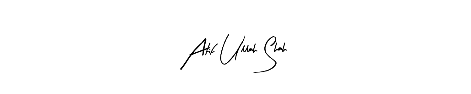 You can use this online signature creator to create a handwritten signature for the name Atif Ullah Shah. This is the best online autograph maker. Atif Ullah Shah signature style 8 images and pictures png