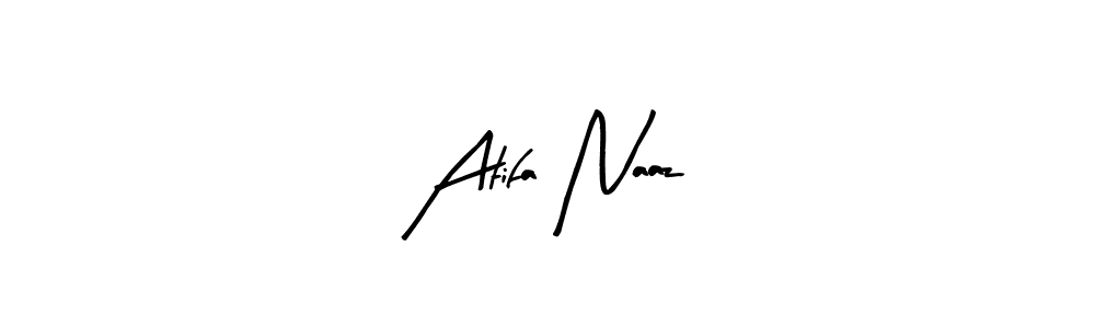 Similarly Arty Signature is the best handwritten signature design. Signature creator online .You can use it as an online autograph creator for name Atifa Naaz. Atifa Naaz signature style 8 images and pictures png