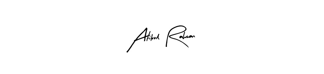 The best way (Arty Signature) to make a short signature is to pick only two or three words in your name. The name Atikul Rahman include a total of six letters. For converting this name. Atikul Rahman signature style 8 images and pictures png