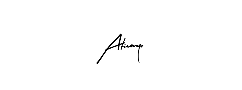 Arty Signature is a professional signature style that is perfect for those who want to add a touch of class to their signature. It is also a great choice for those who want to make their signature more unique. Get Atimanyu name to fancy signature for free. Atimanyu signature style 8 images and pictures png