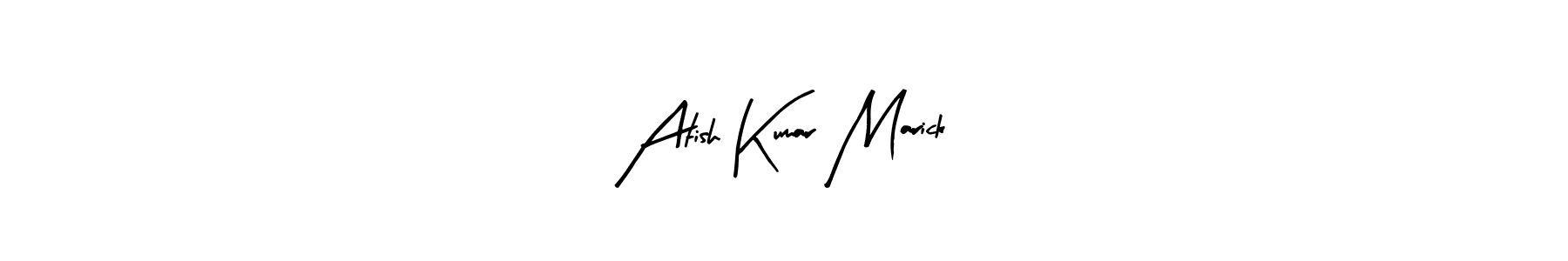 if you are searching for the best signature style for your name Atish Kumar Marick. so please give up your signature search. here we have designed multiple signature styles  using Arty Signature. Atish Kumar Marick signature style 8 images and pictures png