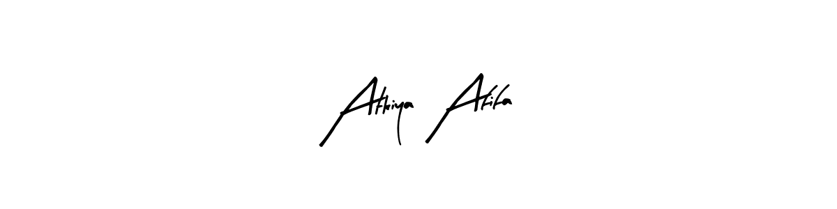 Also You can easily find your signature by using the search form. We will create Atkiya Afifa name handwritten signature images for you free of cost using Arty Signature sign style. Atkiya Afifa signature style 8 images and pictures png