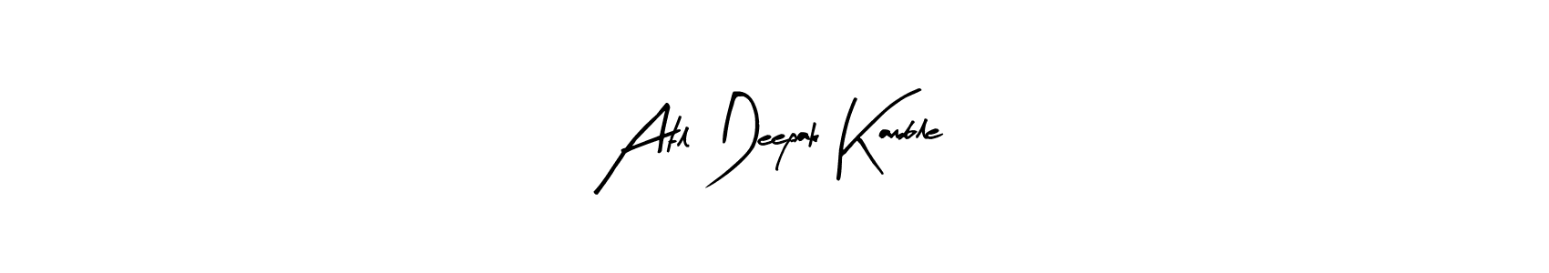 How to make Atl Deepak Kamble name signature. Use Arty Signature style for creating short signs online. This is the latest handwritten sign. Atl Deepak Kamble signature style 8 images and pictures png