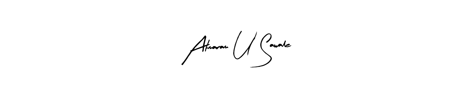 Arty Signature is a professional signature style that is perfect for those who want to add a touch of class to their signature. It is also a great choice for those who want to make their signature more unique. Get Atmaram U Sawale name to fancy signature for free. Atmaram U Sawale signature style 8 images and pictures png