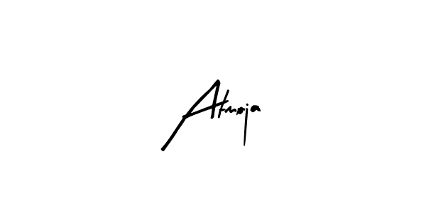 if you are searching for the best signature style for your name Atmoja. so please give up your signature search. here we have designed multiple signature styles  using Arty Signature. Atmoja signature style 8 images and pictures png