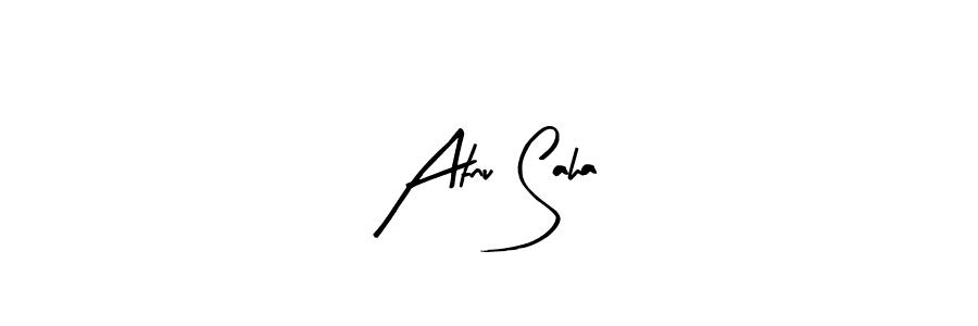 Also You can easily find your signature by using the search form. We will create Atnu Saha name handwritten signature images for you free of cost using Arty Signature sign style. Atnu Saha signature style 8 images and pictures png