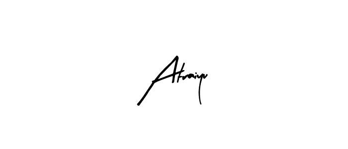 How to make Atraiyu name signature. Use Arty Signature style for creating short signs online. This is the latest handwritten sign. Atraiyu signature style 8 images and pictures png