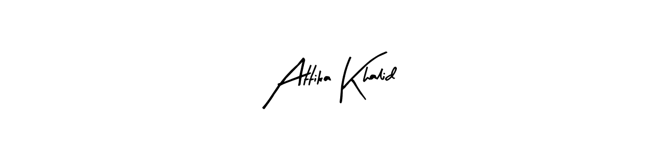 Make a beautiful signature design for name Attika Khalid. Use this online signature maker to create a handwritten signature for free. Attika Khalid signature style 8 images and pictures png