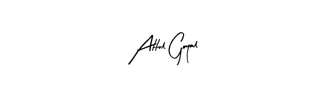 Design your own signature with our free online signature maker. With this signature software, you can create a handwritten (Arty Signature) signature for name Attul Goyal. Attul Goyal signature style 8 images and pictures png