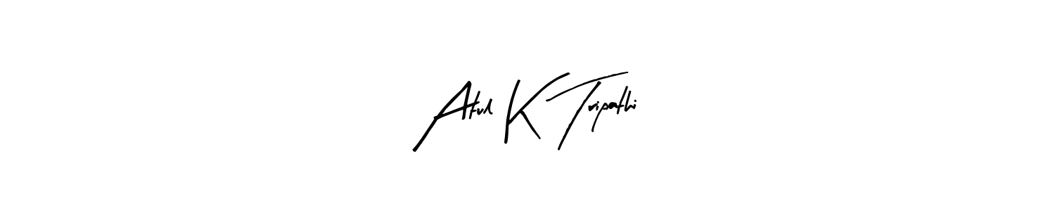 Make a beautiful signature design for name Atul K Tripathi. With this signature (Arty Signature) style, you can create a handwritten signature for free. Atul K Tripathi signature style 8 images and pictures png