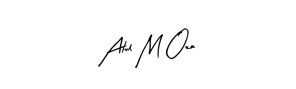 How to make Atul M Oza signature? Arty Signature is a professional autograph style. Create handwritten signature for Atul M Oza name. Atul M Oza signature style 8 images and pictures png