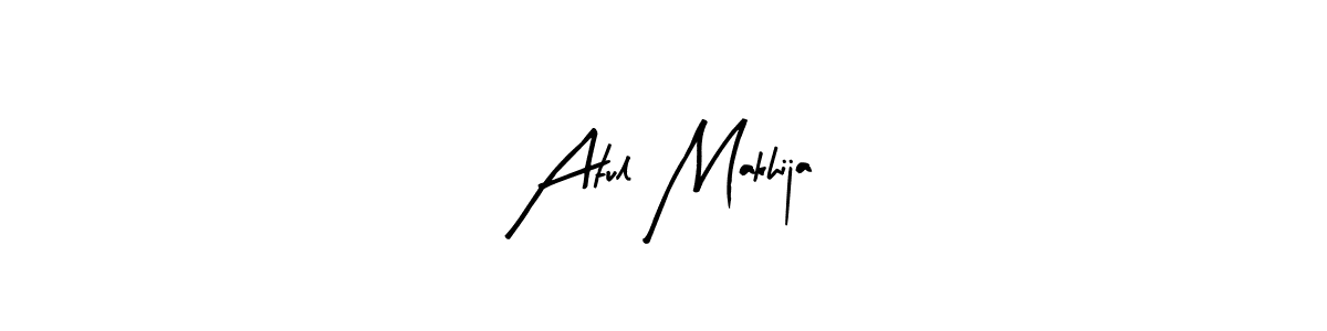 How to make Atul Makhija name signature. Use Arty Signature style for creating short signs online. This is the latest handwritten sign. Atul Makhija signature style 8 images and pictures png