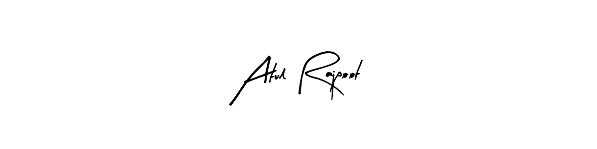 How to make Atul Rajpoot name signature. Use Arty Signature style for creating short signs online. This is the latest handwritten sign. Atul Rajpoot signature style 8 images and pictures png