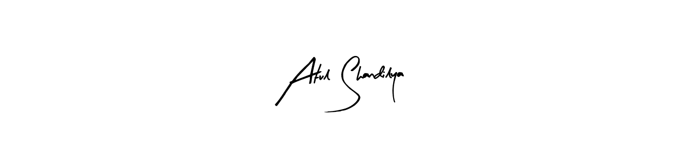 You can use this online signature creator to create a handwritten signature for the name Atul Shandilya. This is the best online autograph maker. Atul Shandilya signature style 8 images and pictures png