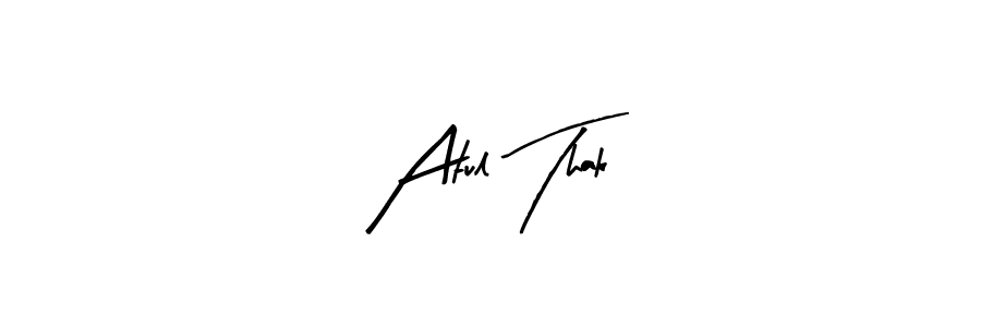 You should practise on your own different ways (Arty Signature) to write your name (Atul Thak) in signature. don't let someone else do it for you. Atul Thak signature style 8 images and pictures png